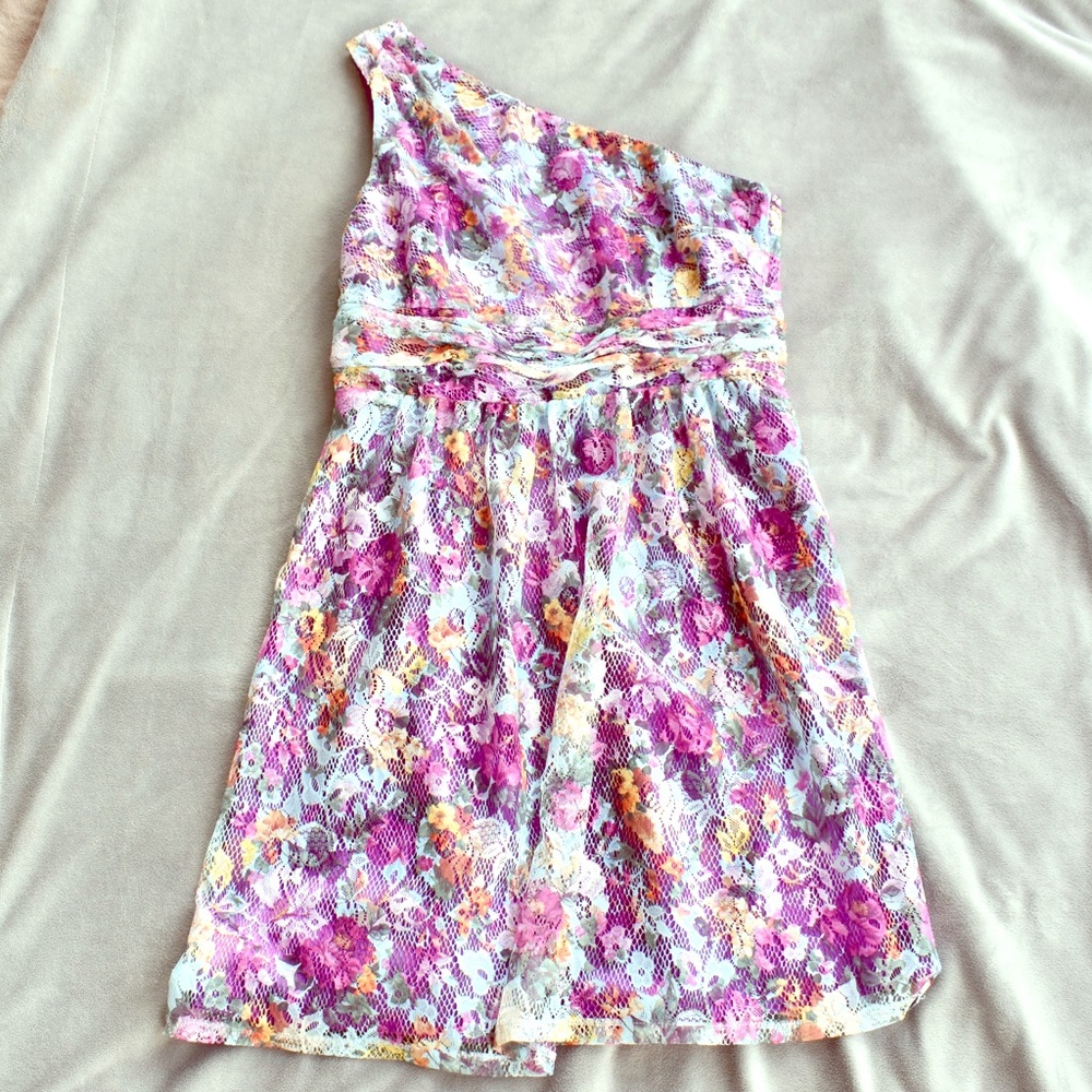 Floral One Shoulder Dress
